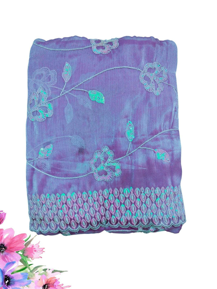 JIMMY CHOO SAREE WITH BEAUTIFUL FLORAL EMBROIDERY WORK, 4 BEAUTIFUL COLORS