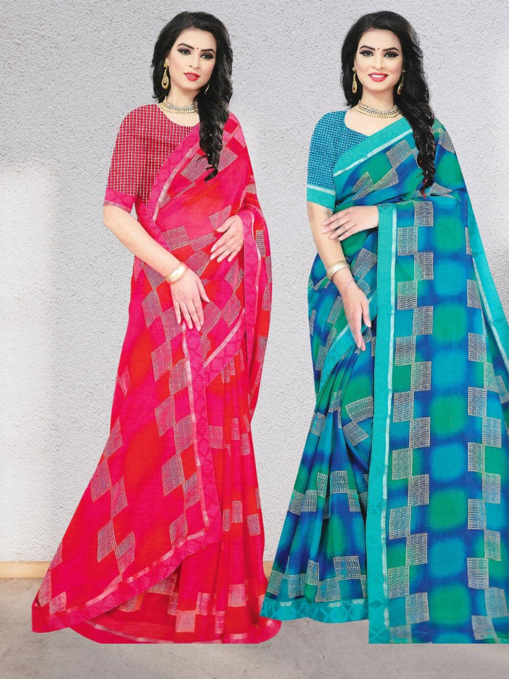 PURE CHIFFON WOMEN SAREE – A SPLASH OF ELEGANCE AND FRESHNESS, 6 BEAUTIFUL COLORS