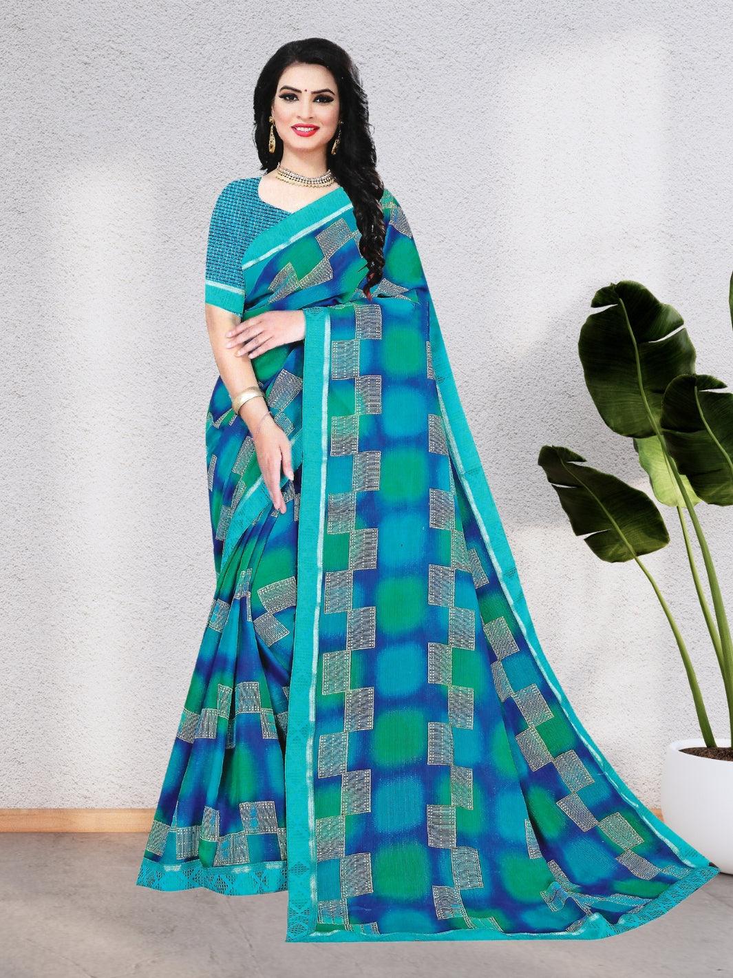 PURE CHIFFON WOMEN SAREE – A SPLASH OF ELEGANCE AND FRESHNESS, 6 BEAUTIFUL COLORS