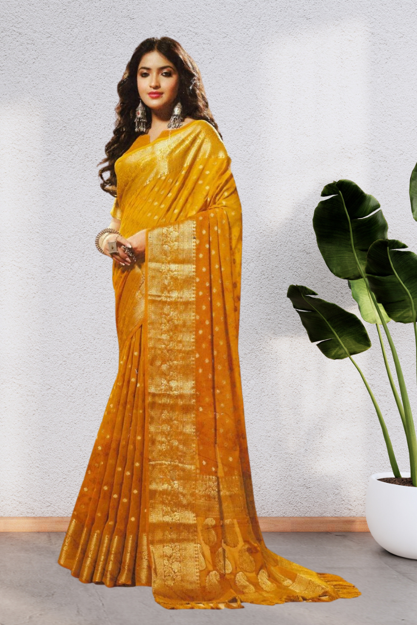 LUXURIOUS HEAVY GEORGETTE SAREE – AVAILABLE IN 5 STUNNING COLORS