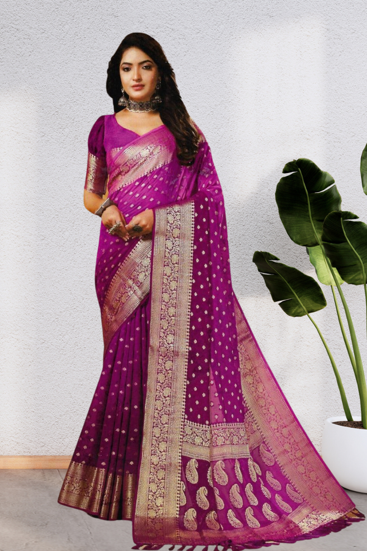 LUXURIOUS HEAVY GEORGETTE SAREE – AVAILABLE IN 5 STUNNING COLORS