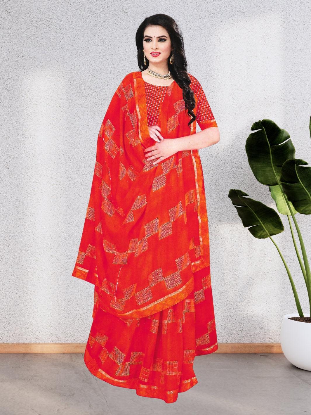 PURE CHIFFON WOMEN SAREE – A SPLASH OF ELEGANCE AND FRESHNESS, 6 BEAUTIFUL COLORS
