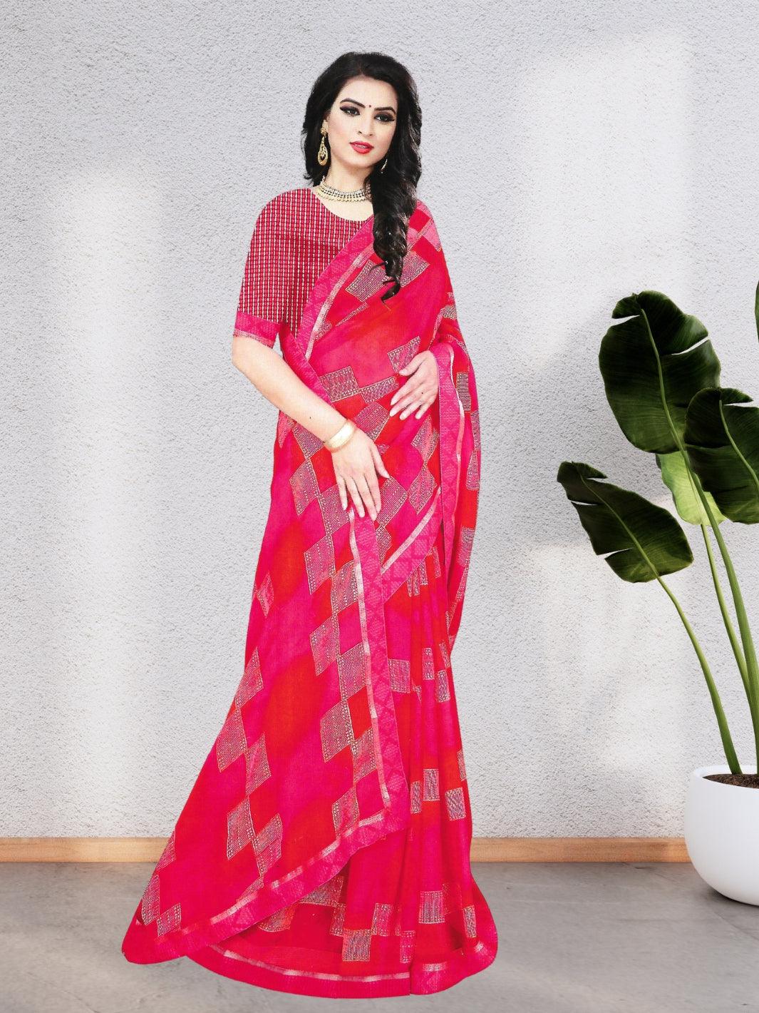 PURE CHIFFON WOMEN SAREE – A SPLASH OF ELEGANCE AND FRESHNESS, 6 BEAUTIFUL COLORS