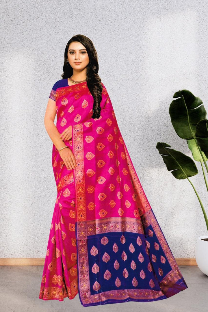 BEAUTIFUL PREMIUM SILK SAREE FOR WOMEN, BEAUTIFUL DESIGN, WITH BLOUSE, 8 BEAUTIFUL COLORS
