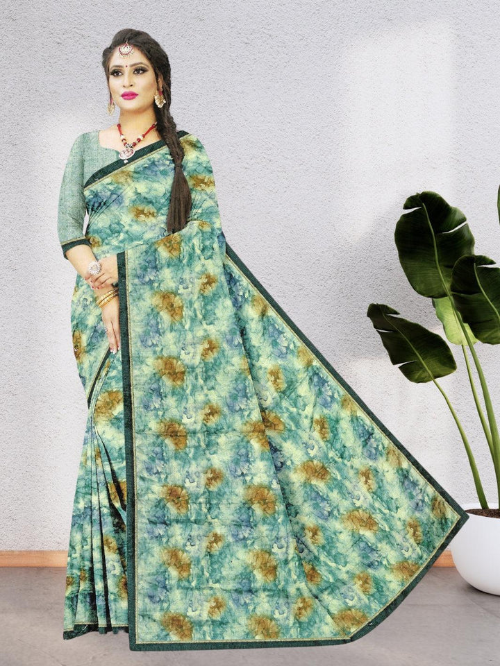 CHIFFON SILK SAREE WITH BEAUTIFUL DESIGNS AND WITH BLOUSE, 7 BEAUTIFUL COLORS