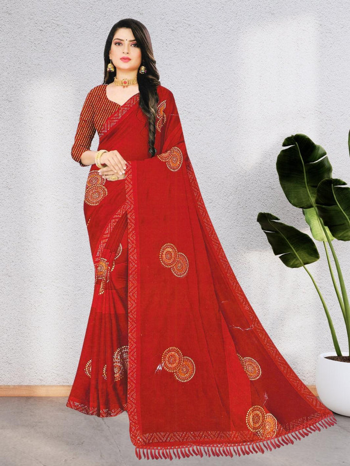ELEVATE STYLE WITH GEORGETTE WOMEN SAREE, BEAUTIFUL DESIGN-BEAUTIFUL 4 COLORS