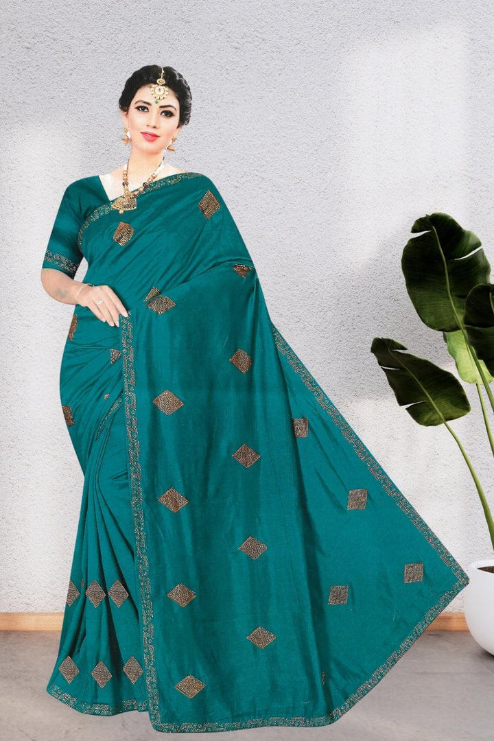 BEAUTIFUL HEAVY GEORGETTE WOMEN'S SAREE WITH BLOUSE, ELEGENT DESIGN, 6 COLORS