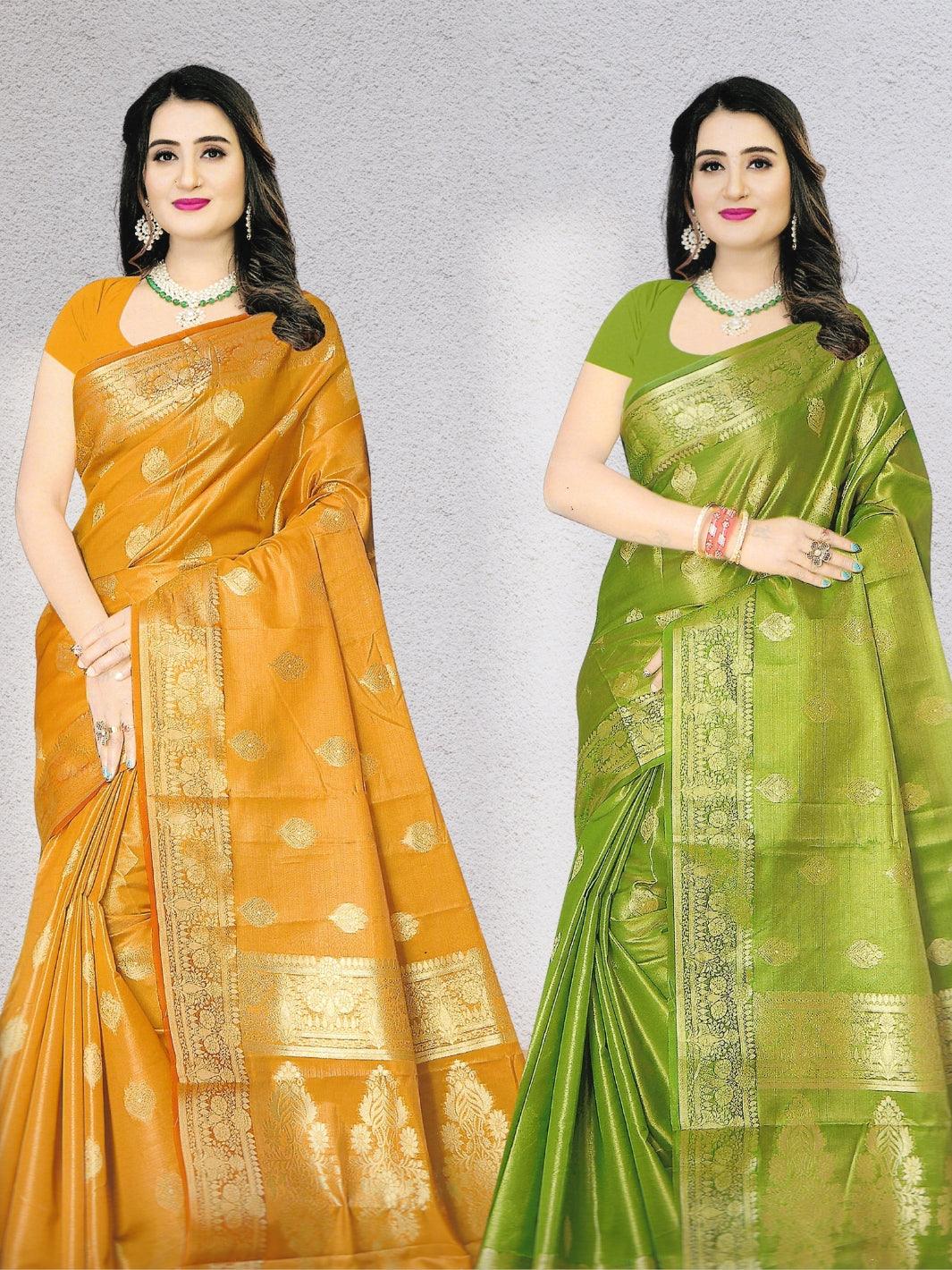 PREMIUM SILK SAREE WITH BEAUTIFUL DESIGN WITH BLOUSE, 6 BEAUTIFUL COLORS