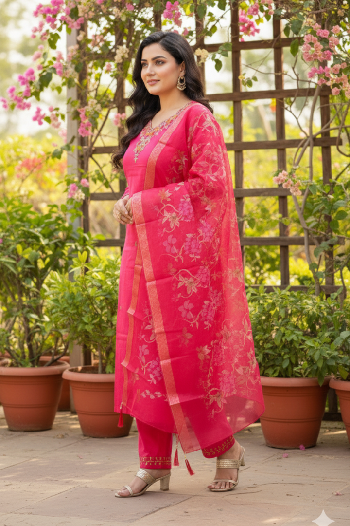 Graceful Pink Soft Silk Suit with Digital Printed Dupatta - Perfect Blend for Weddings and Festivals