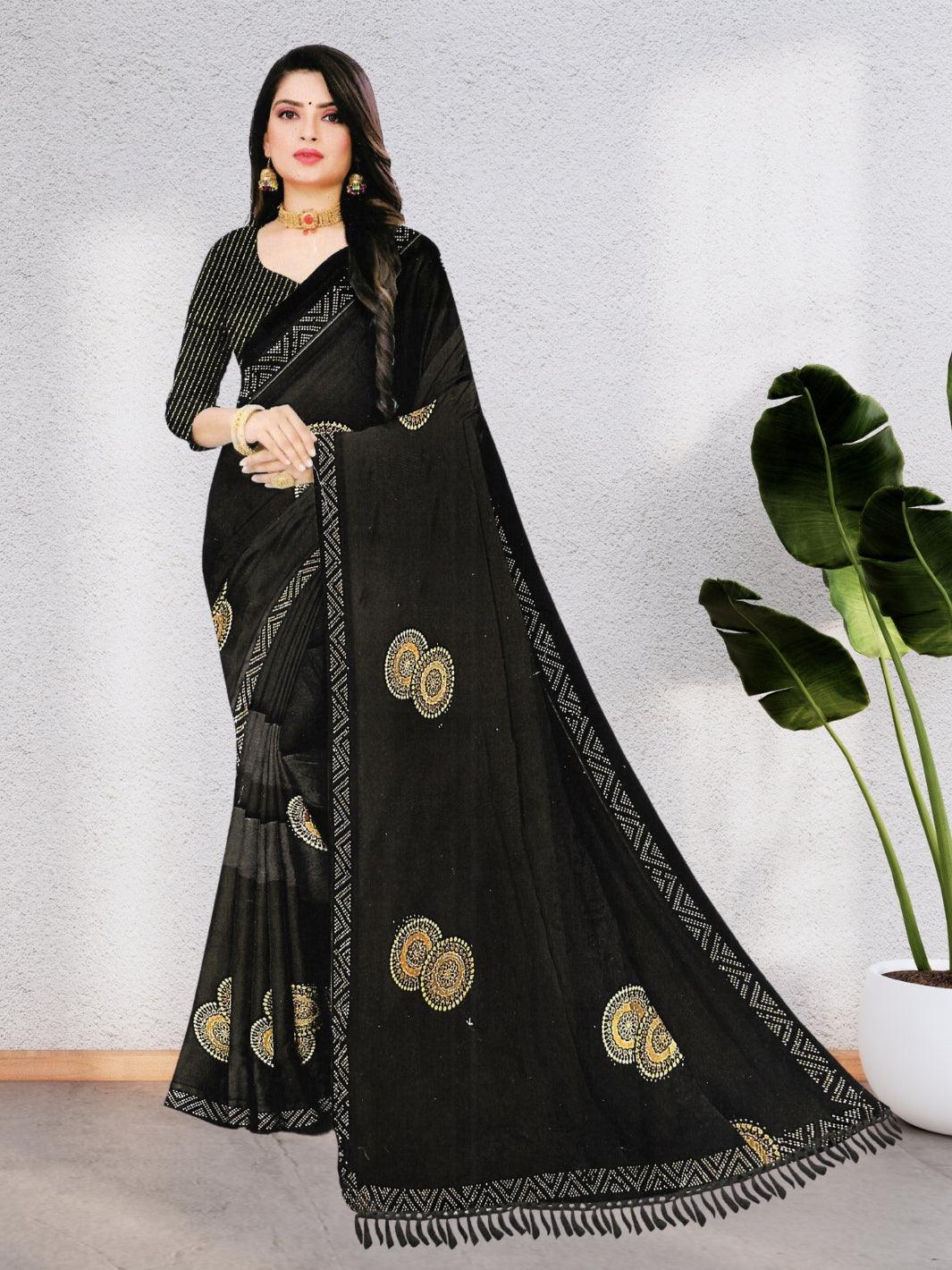 ELEVATE STYLE WITH GEORGETTE WOMEN SAREE, BEAUTIFUL DESIGN-BEAUTIFUL 4 COLORS