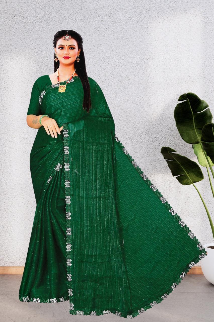GEORGETTE SAREE, ELEGENLY BEAUTIFULLY DESIGNED WITH BLOUSE, 5 BEAUTIFUL COLORS