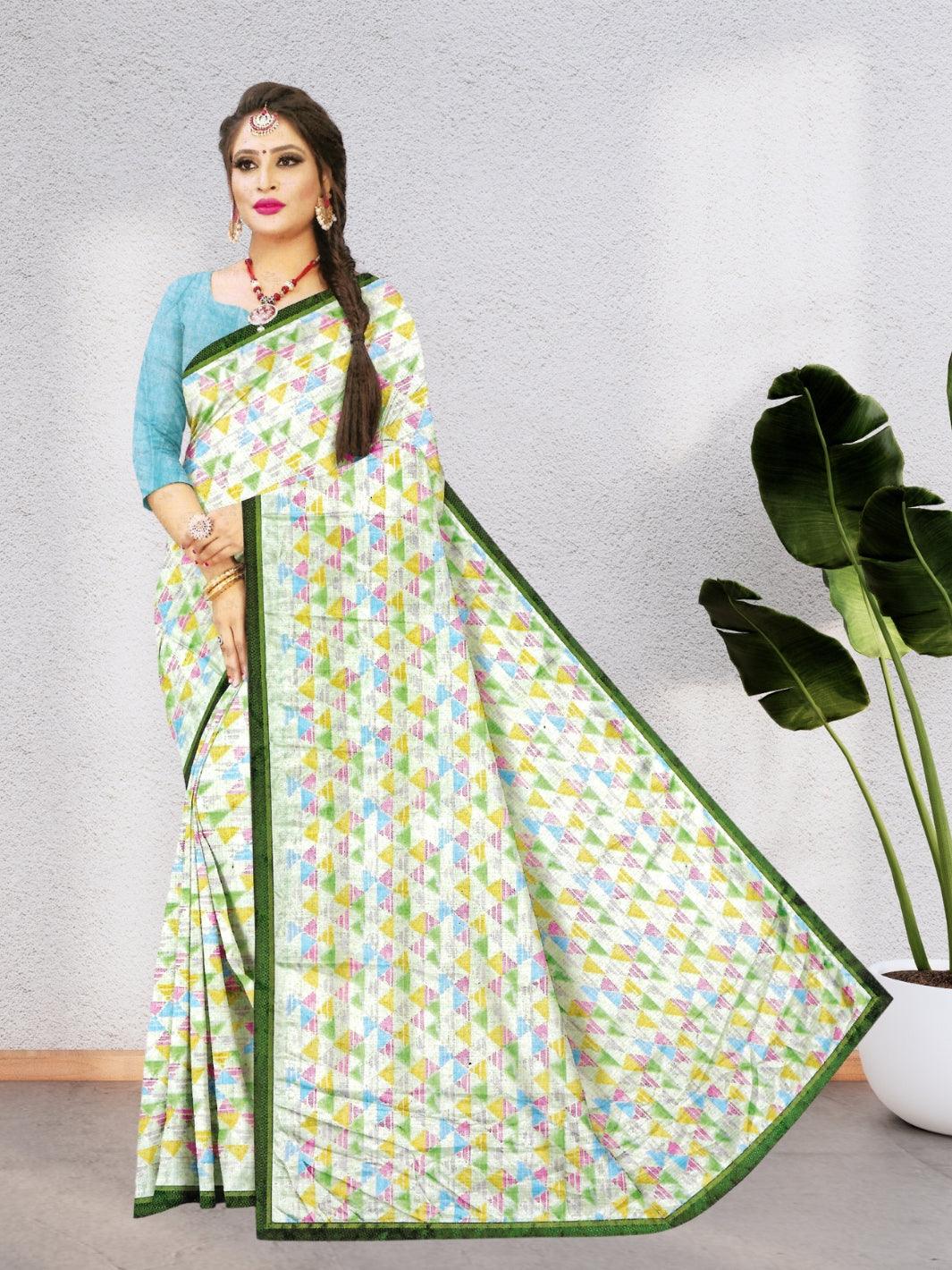 CHIFFON FLORAL SAREE, WITH BEAUTIFUL DESIGN AND WITH BLOUSE, 8 BEAUTIFUL COLORS