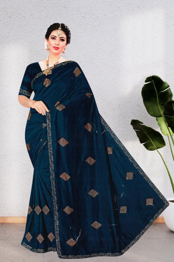 BEAUTIFUL HEAVY GEORGETTE WOMEN'S SAREE WITH BLOUSE, ELEGENT DESIGN, 6 COLORS