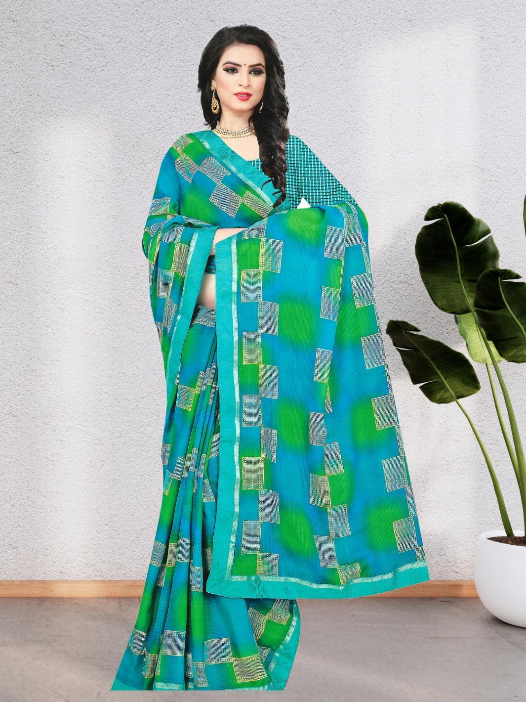 PURE CHIFFON WOMEN SAREE – A SPLASH OF ELEGANCE AND FRESHNESS, 6 BEAUTIFUL COLORS