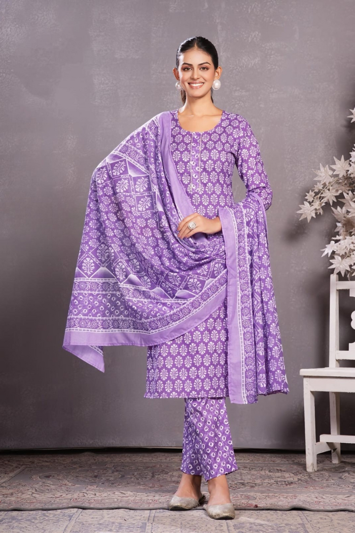 SUMMER COTTON FABRIC SUIT FOR WOMEN, 6 BEAUTIFUL COLOR