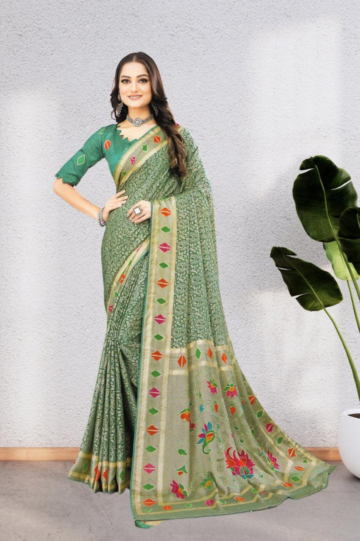 COTTON SAREE WITH BEAUTIFUL AND NECK DESIGNED BLOUSE, 8 BEAUTIFUL COLORS