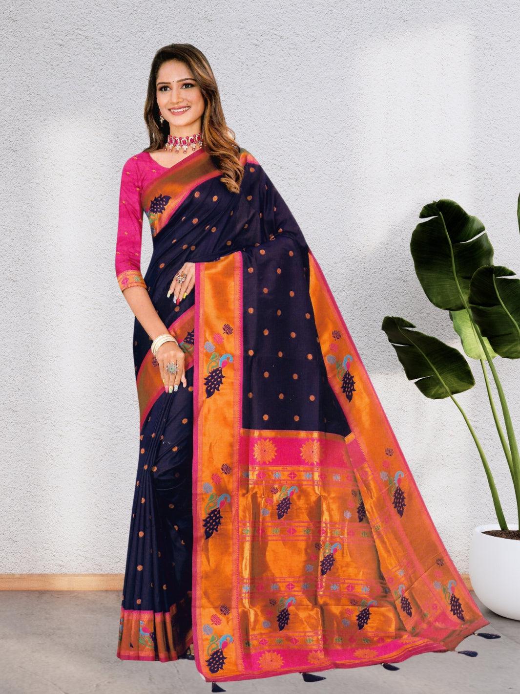 PAINTHANI SILK SAREE – A CELESTIAL BLEND OF TRADITION AND ELEGANCE, 5 VIBRANT COLORS