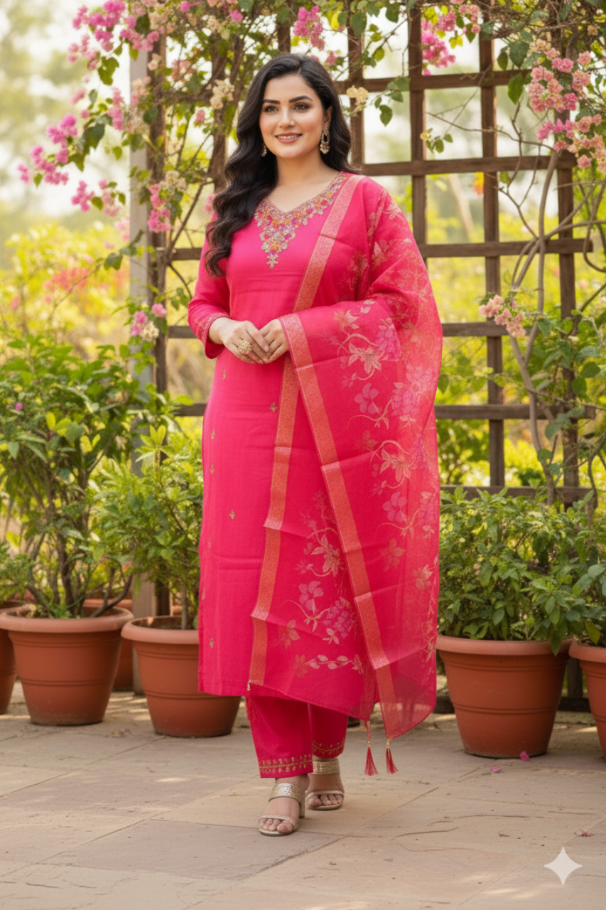 Graceful Pink Soft Silk Suit with Digital Printed Dupatta - Perfect Blend for Weddings and Festivals
