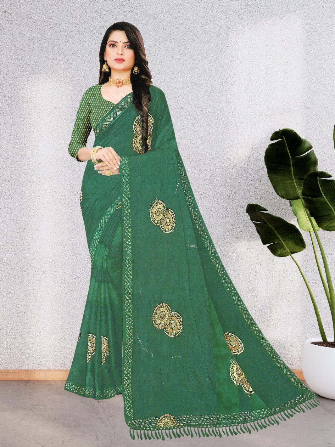 ELEVATE STYLE WITH GEORGETTE WOMEN SAREE, BEAUTIFUL DESIGN-BEAUTIFUL 4 COLORS