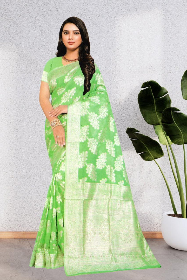 COTTON SLUB FLORAL SAREE FOR WOMEN FOR PARTY AND ALL TIME OCCASIONS, 5 COLORS