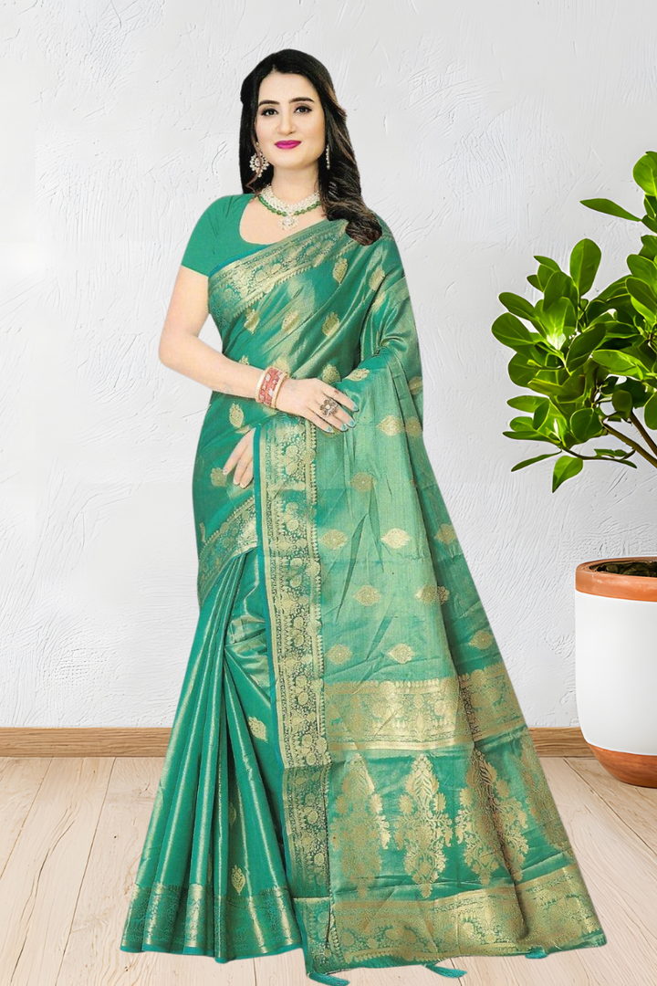 PREMIUM SILK SAREE WITH BEAUTIFUL DESIGN WITH BLOUSE, 6 BEAUTIFUL COLORS