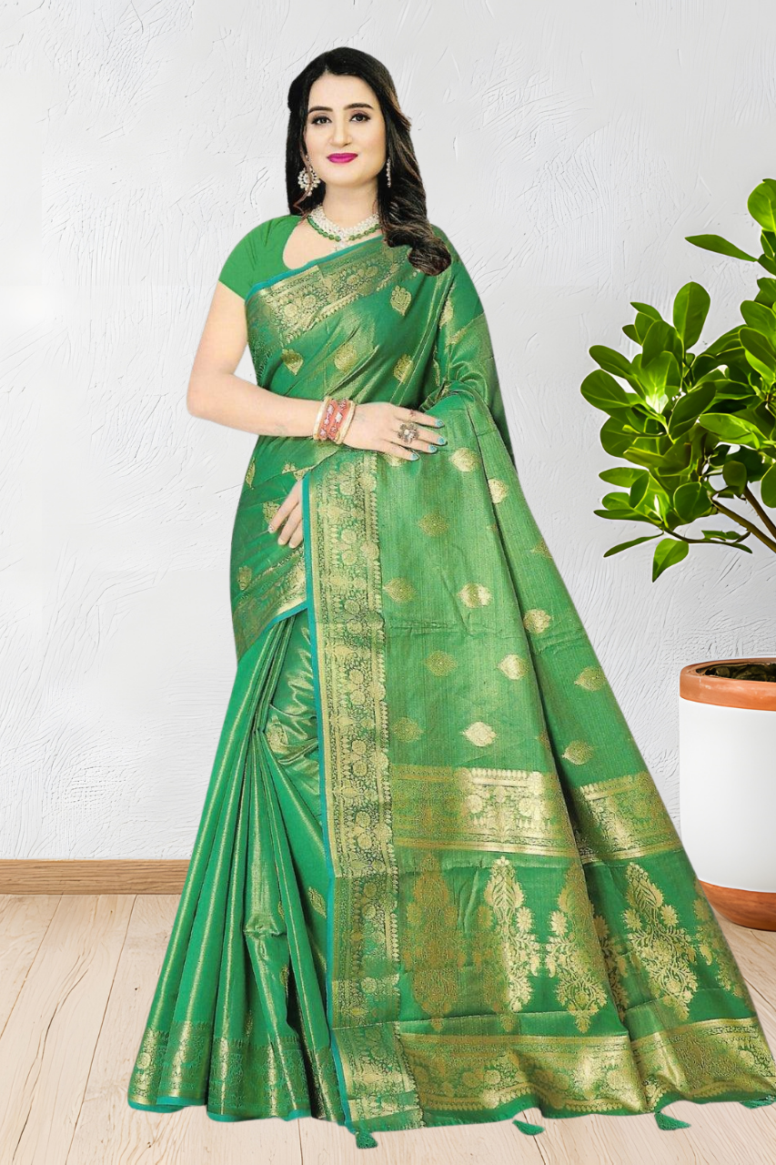 PREMIUM SILK SAREE WITH BEAUTIFUL DESIGN WITH BLOUSE, 6 BEAUTIFUL COLORS