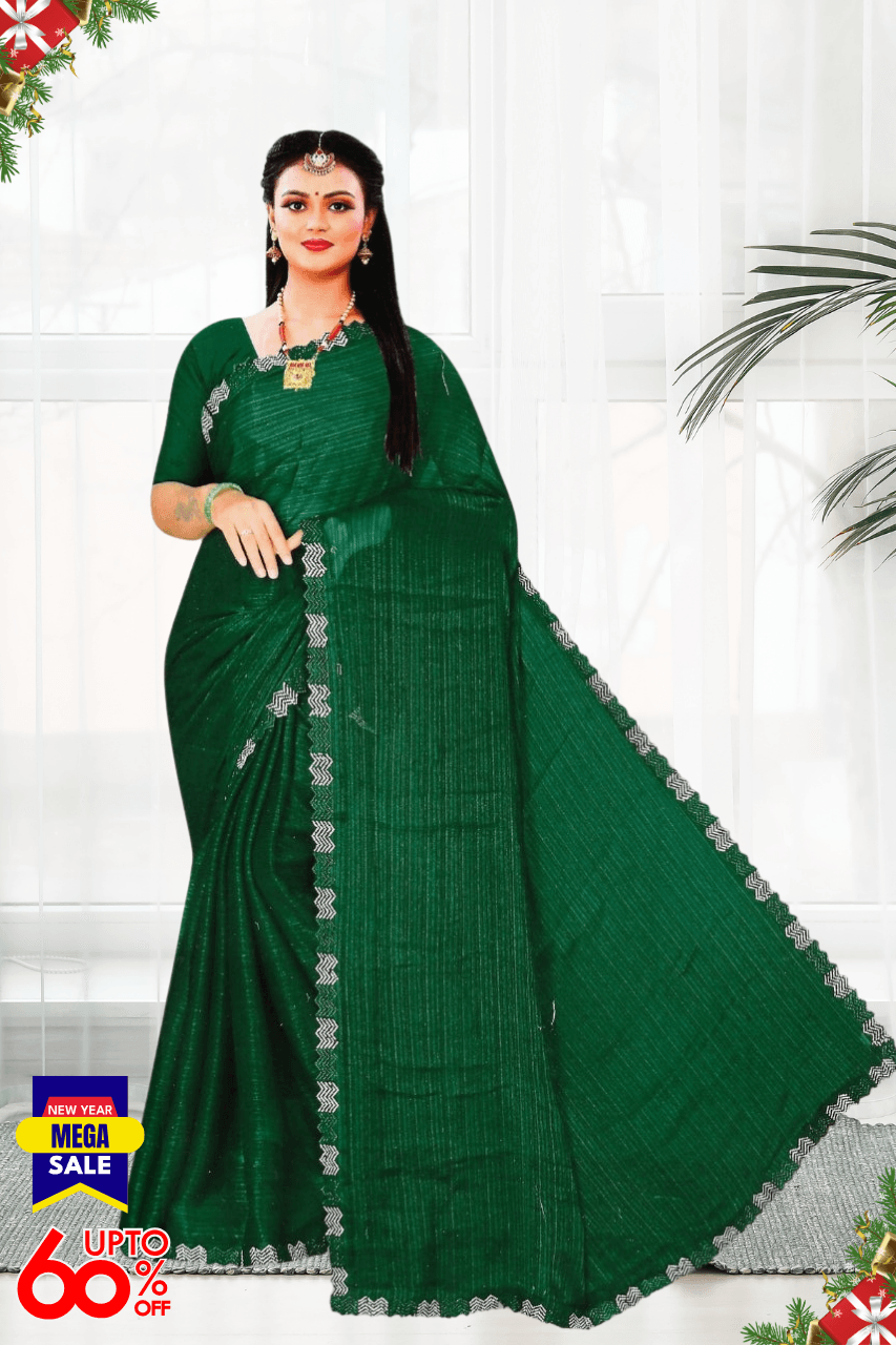 GEORGETTE SAREE, ELEGENLY BEAUTIFULLY DESIGNED WITH BLOUSE, 5 BEAUTIFUL COLORS