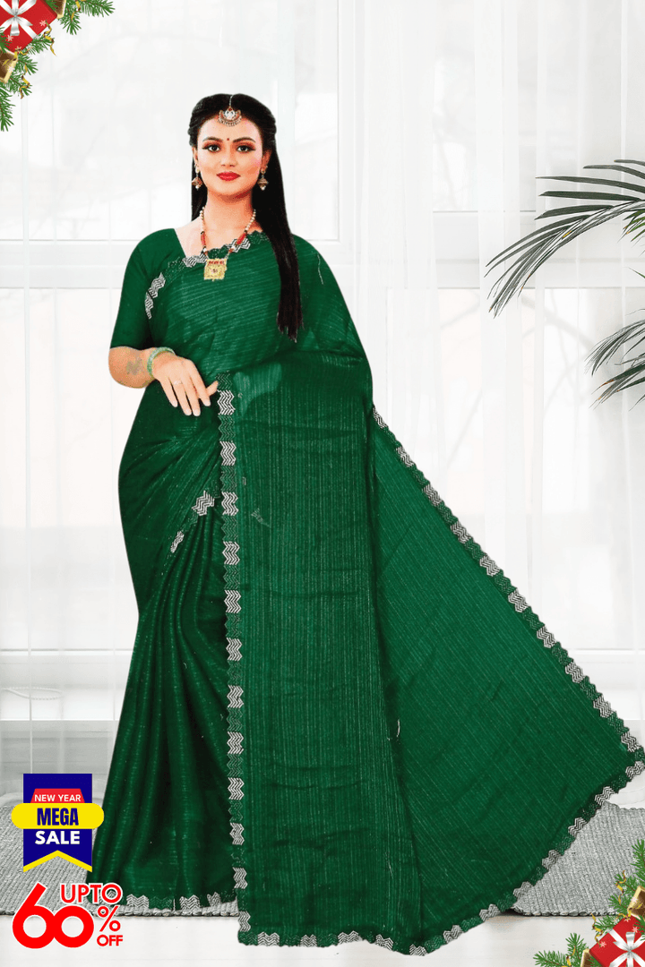 GEORGETTE SAREE, ELEGENLY BEAUTIFULLY DESIGNED WITH BLOUSE, 5 BEAUTIFUL COLORS