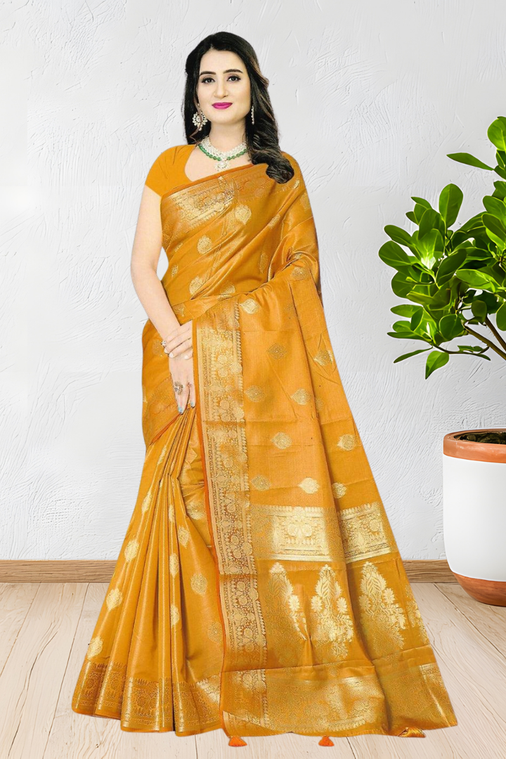 PREMIUM SILK SAREE WITH BEAUTIFUL DESIGN WITH BLOUSE, 6 BEAUTIFUL COLORS