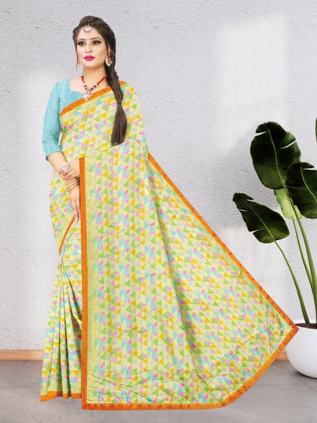 CHIFFON FLORAL SAREE, WITH BEAUTIFUL DESIGN AND WITH BLOUSE, 8 BEAUTIFUL COLORS