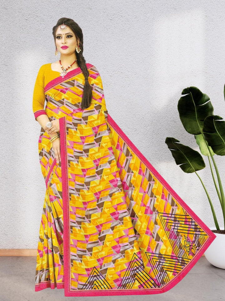 ELEGANT PURE CHIFFON SAREE – BEAUTIFUL DESIGN IN 4 STUNNING COLORS