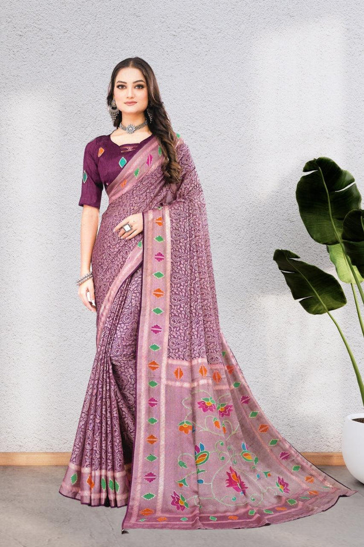 COTTON SAREE WITH BEAUTIFUL AND NECK DESIGNED BLOUSE, 8 BEAUTIFUL COLORS