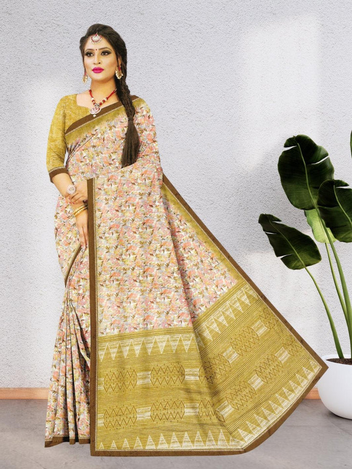 JHUMKA FLORAL PRINT CHIFFON SAREE 6039 WITH BEAUTIFUL DESIGN WITH BLOUSE, 8 BEAUTIFUL COLORS