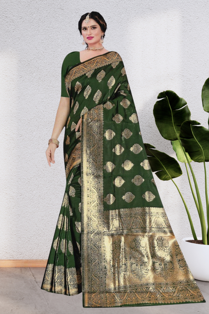 SILK SAREE COLLECTION WITH BEAUTIFUL DESIGN WITH BLOUSE, 6 BEAUTIFUL COLORS