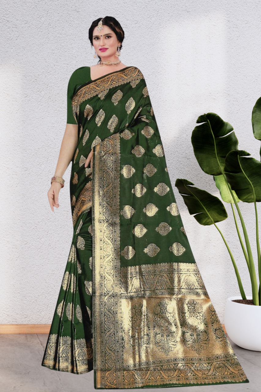 SILK SAREE COLLECTION WITH BEAUTIFUL DESIGN WITH BLOUSE, 6 BEAUTIFUL COLORS