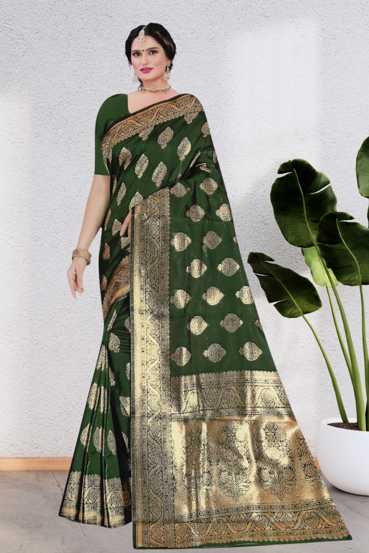 SILK SAREE COLLECTION WITH BEAUTIFUL DESIGN WITH BLOUSE, 6 BEAUTIFUL COLORS