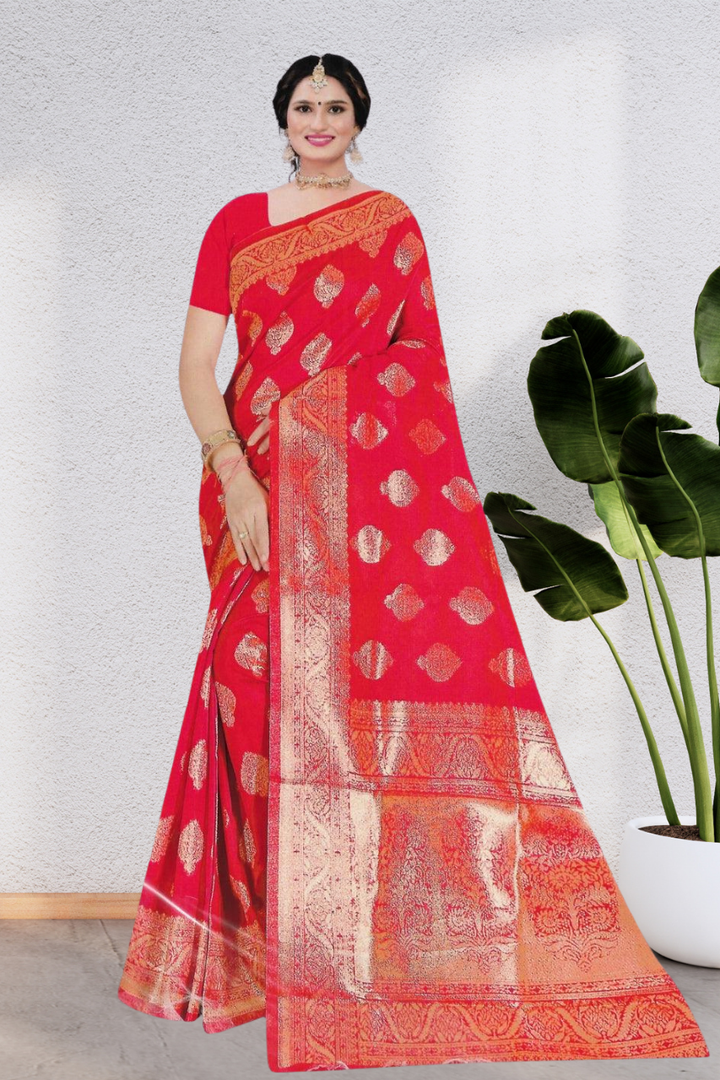 SILK SAREE COLLECTION WITH BEAUTIFUL DESIGN WITH BLOUSE, 6 BEAUTIFUL COLORS