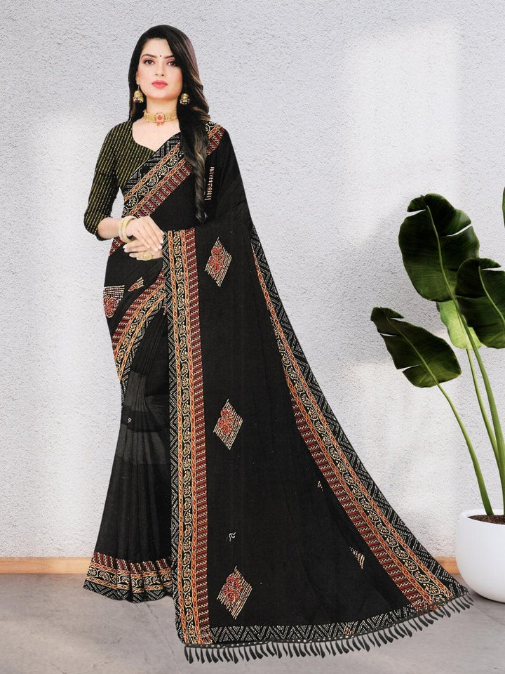 ELEVATE STYLE WITH GEORGETTE WOMEN SAREE, BEAUTIFUL DESIGN-BEAUTIFUL 4 COLORS