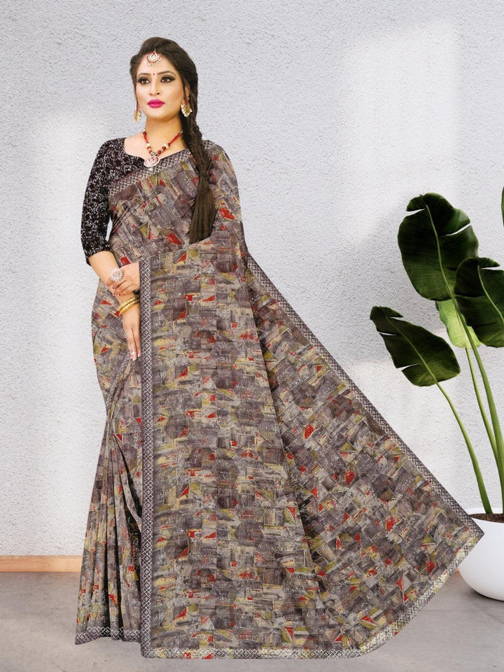 LATEST CHIFFON SAREE WITH  BEAUTIFUL DESIGN AND PURE CHIFFON, 8 BEAUTIFUL COLORS