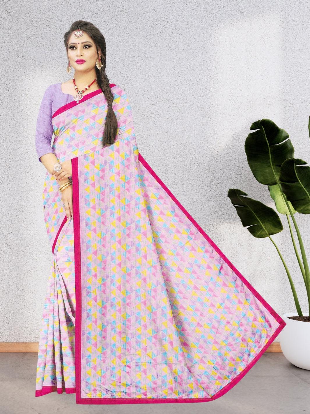 CHIFFON FLORAL SAREE, WITH BEAUTIFUL DESIGN AND WITH BLOUSE, 8 BEAUTIFUL COLORS