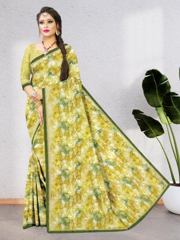 CHIFFON SILK SAREE WITH BEAUTIFUL DESIGNS AND WITH BLOUSE, 7 BEAUTIFUL COLORS