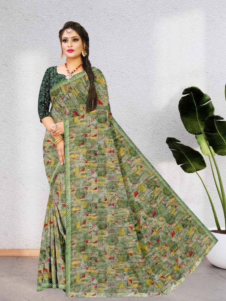 LATEST CHIFFON SAREE WITH  BEAUTIFUL DESIGN AND PURE CHIFFON, 8 BEAUTIFUL COLORS