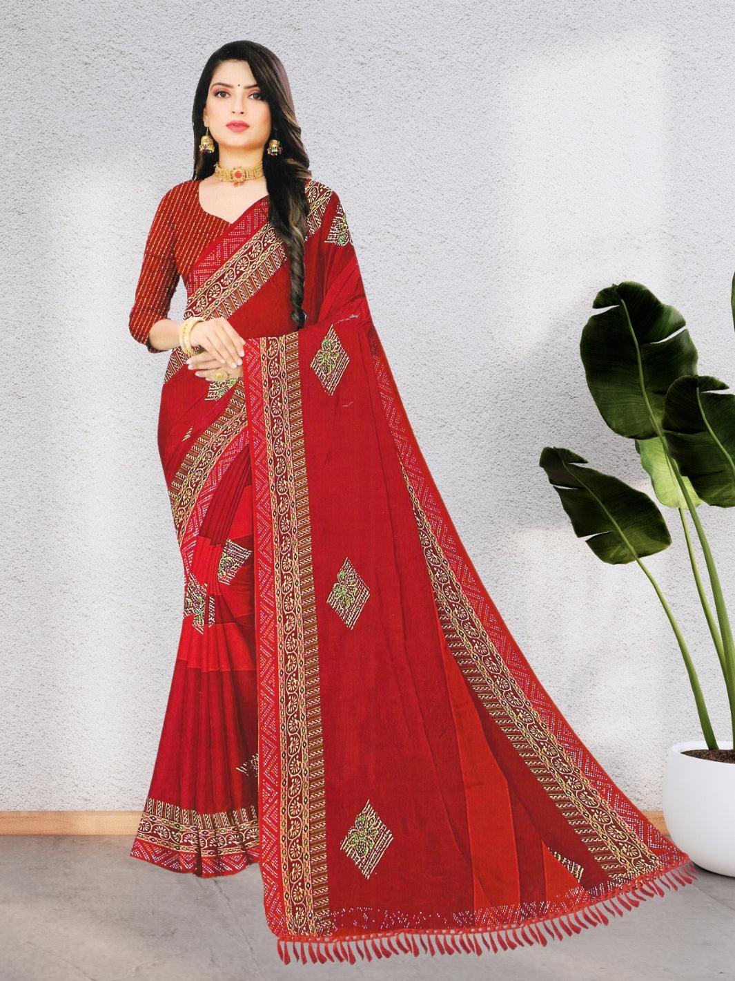 ELEVATE STYLE WITH GEORGETTE WOMEN SAREE, BEAUTIFUL DESIGN-BEAUTIFUL 4 COLORS
