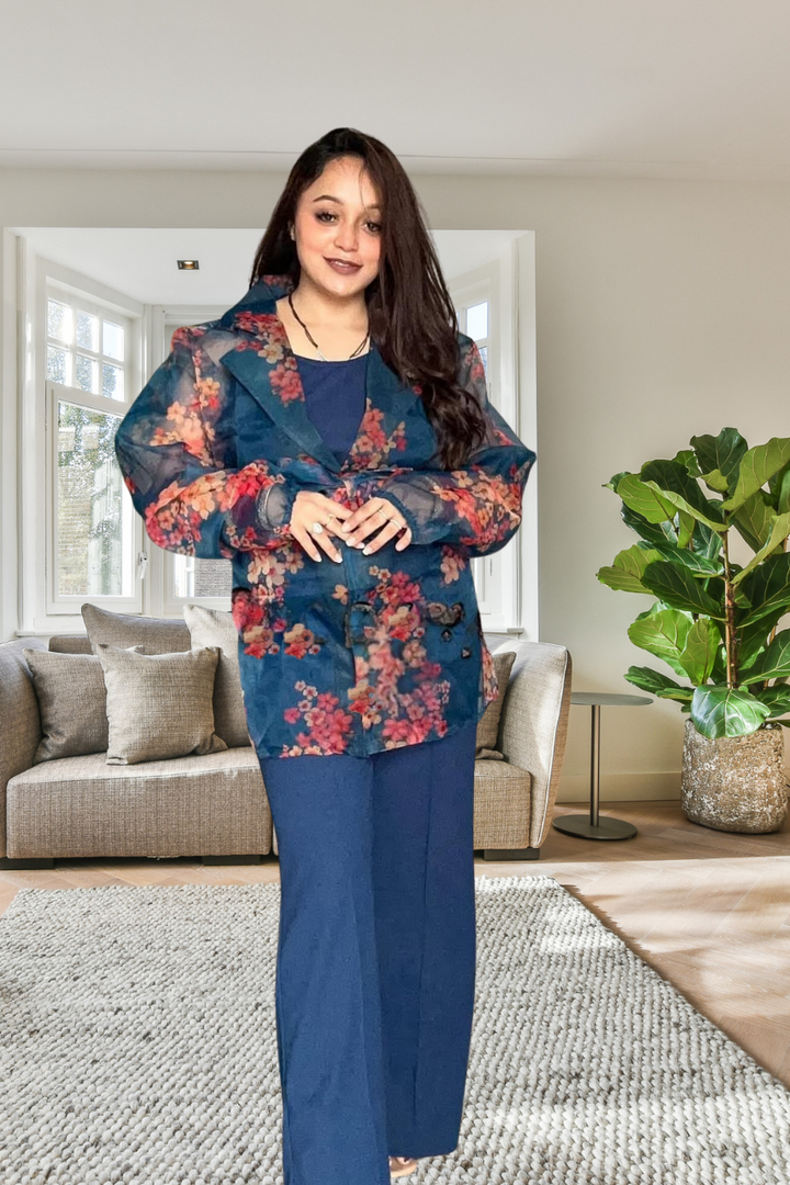 PRINTED FLORAL 3 PIECE CO-ORD SET, 4 BEAUTIFUL COLORS