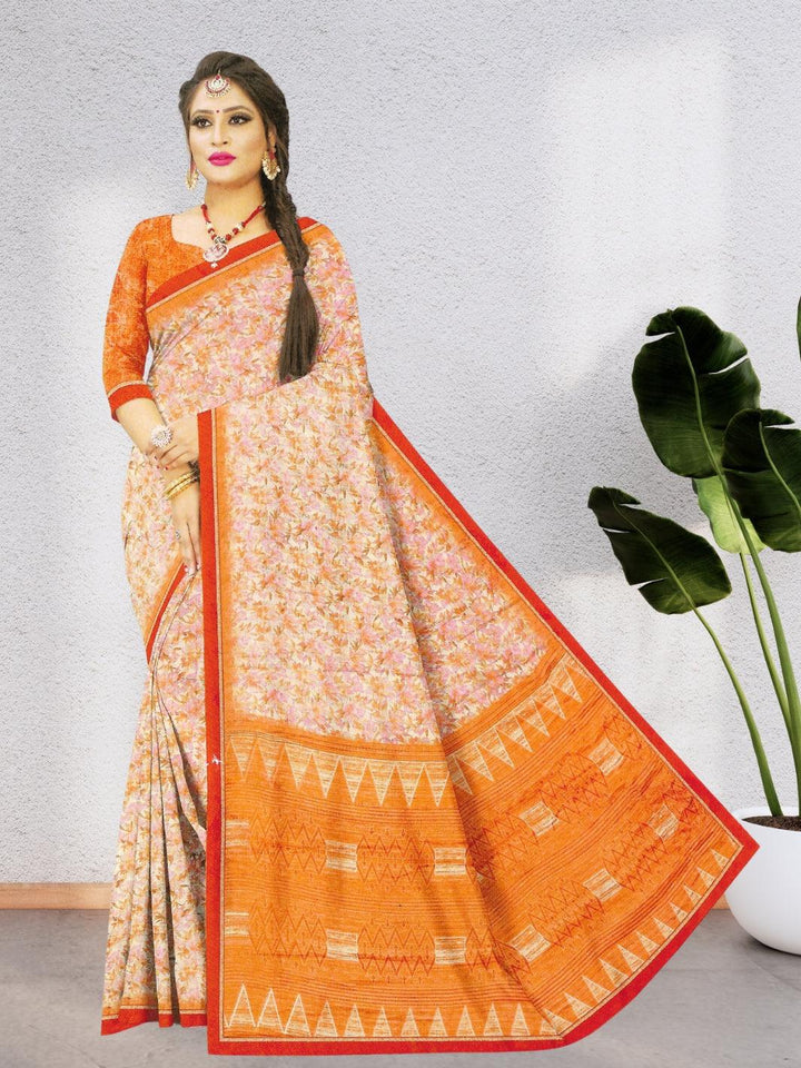JHUMKA FLORAL PRINT CHIFFON SAREE 6039 WITH BEAUTIFUL DESIGN WITH BLOUSE, 8 BEAUTIFUL COLORS