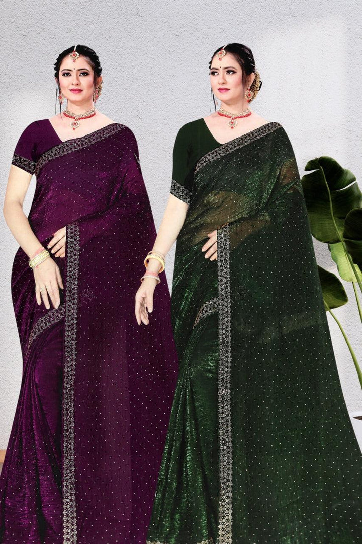 PREMIUM HEAVY GEORGETTE SAREE FOR WOMEN, BEAUTIFUL DESIGN, COTTON BLOUSE, 5 BEAUTIFUL COLORS