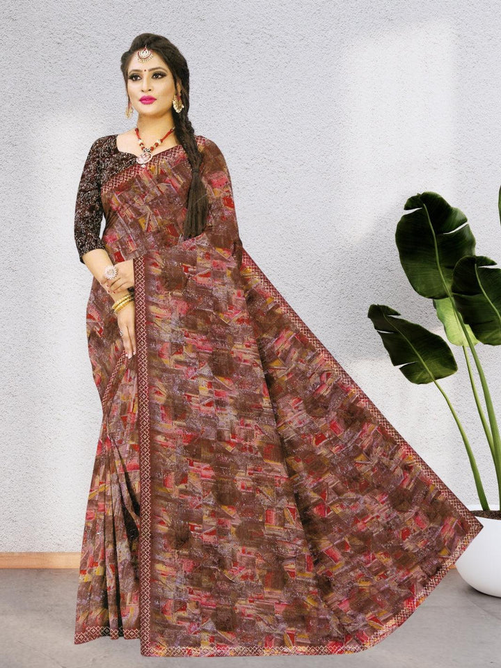 LATEST CHIFFON SAREE WITH  BEAUTIFUL DESIGN AND PURE CHIFFON, 8 BEAUTIFUL COLORS