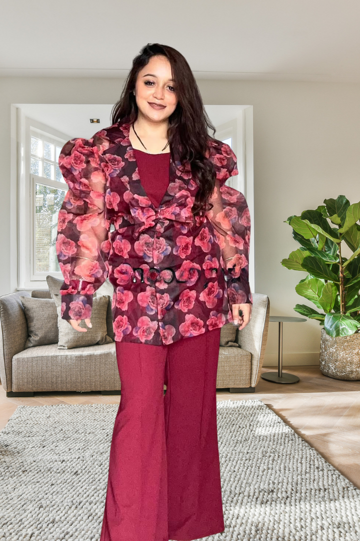 PRINTED FLORAL 3 PIECE CO-ORD SET, 4 BEAUTIFUL COLORS