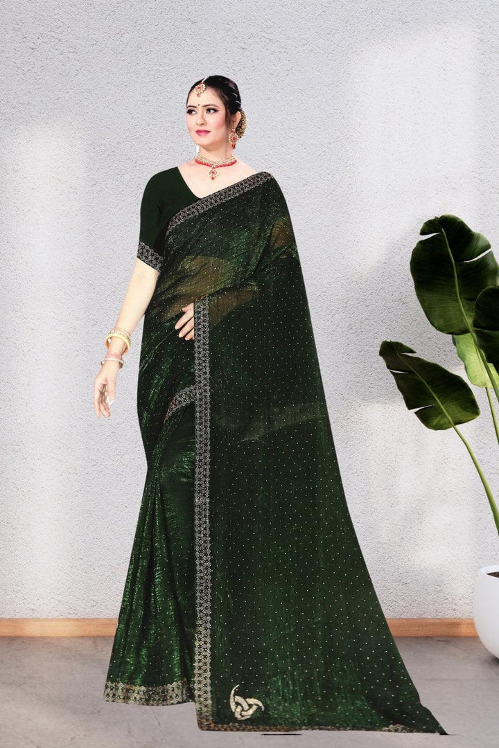 PREMIUM HEAVY GEORGETTE SAREE FOR WOMEN, BEAUTIFUL DESIGN, COTTON BLOUSE, 5 BEAUTIFUL COLORS