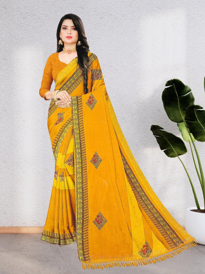 ELEVATE STYLE WITH GEORGETTE WOMEN SAREE, BEAUTIFUL DESIGN-BEAUTIFUL 4 COLORS